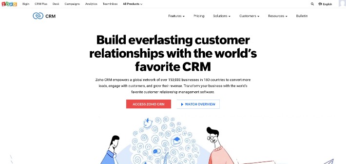 zoho crm for lead management